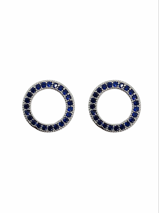 Blue Halo Earrings